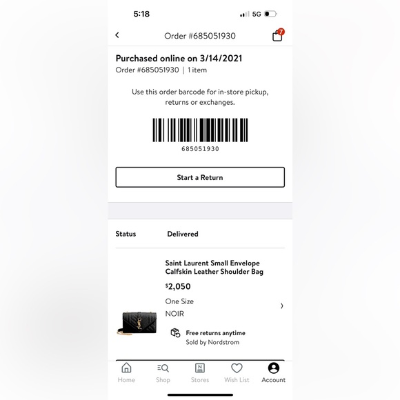 Saint Laurent envelope small chain bag - Picture 9 of 10